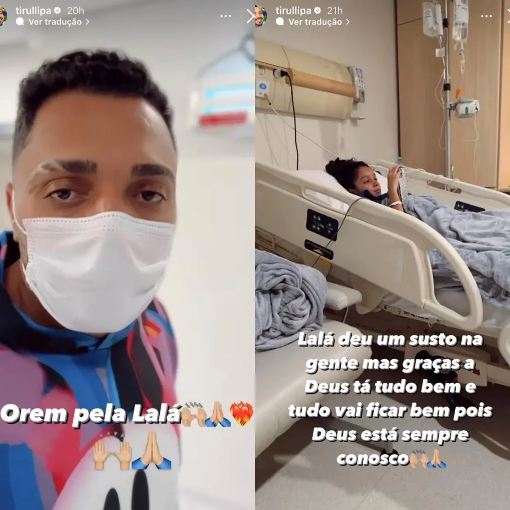 Imagem da notícia: Filha de Tirullipa passa por cirurgia e humorista pede orações