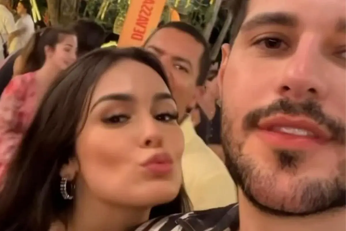 Imagem da notícia: Rodrigo Mussi e Larissa Santos são flagrados aos beijos em festa; veja vídeo