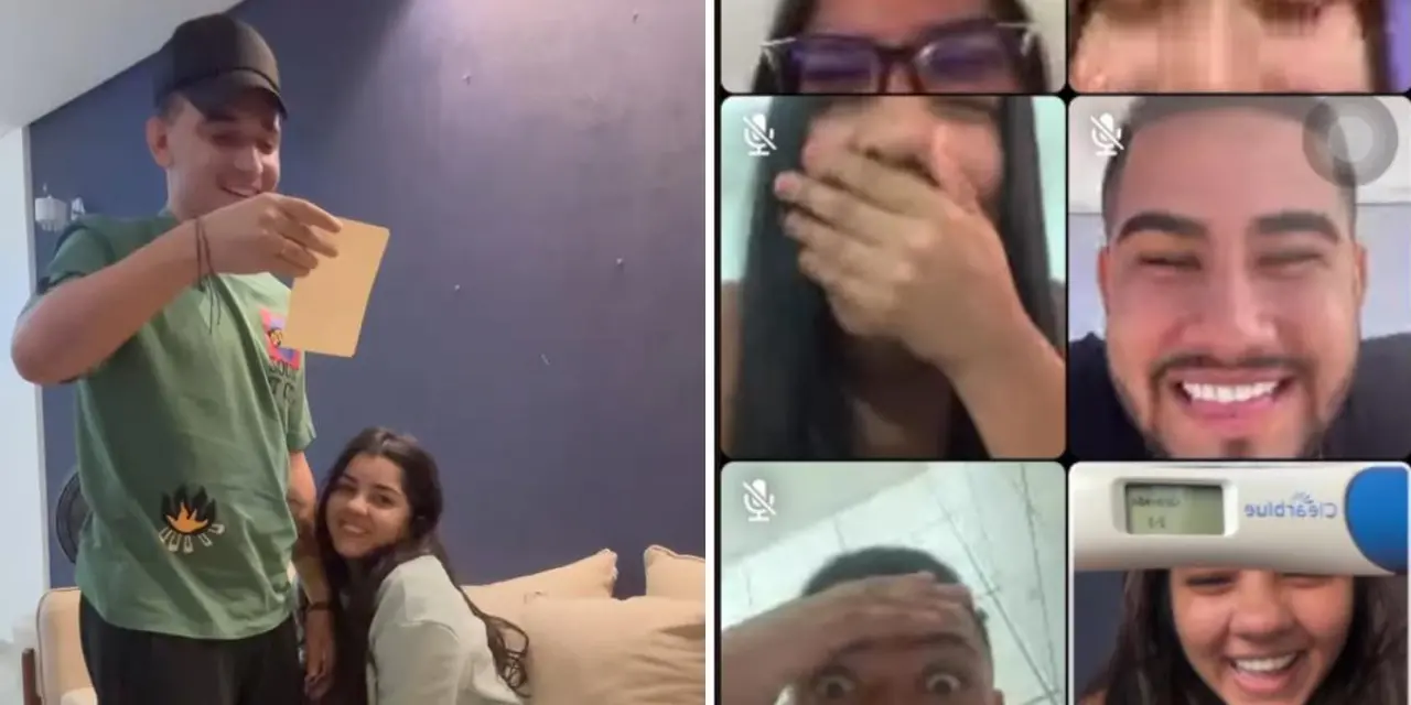 Imagem da notícia: Ary Mirelle, grávida de João Gomes, publica vídeo divulgando gestação para amigos e familiares