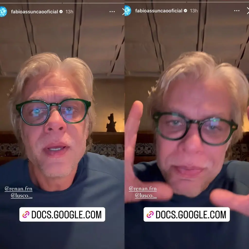 Imagem da notícia: Fábio Assunção pede ajuda para trabalho de faculdade no Instagram: ‘não esculachem’