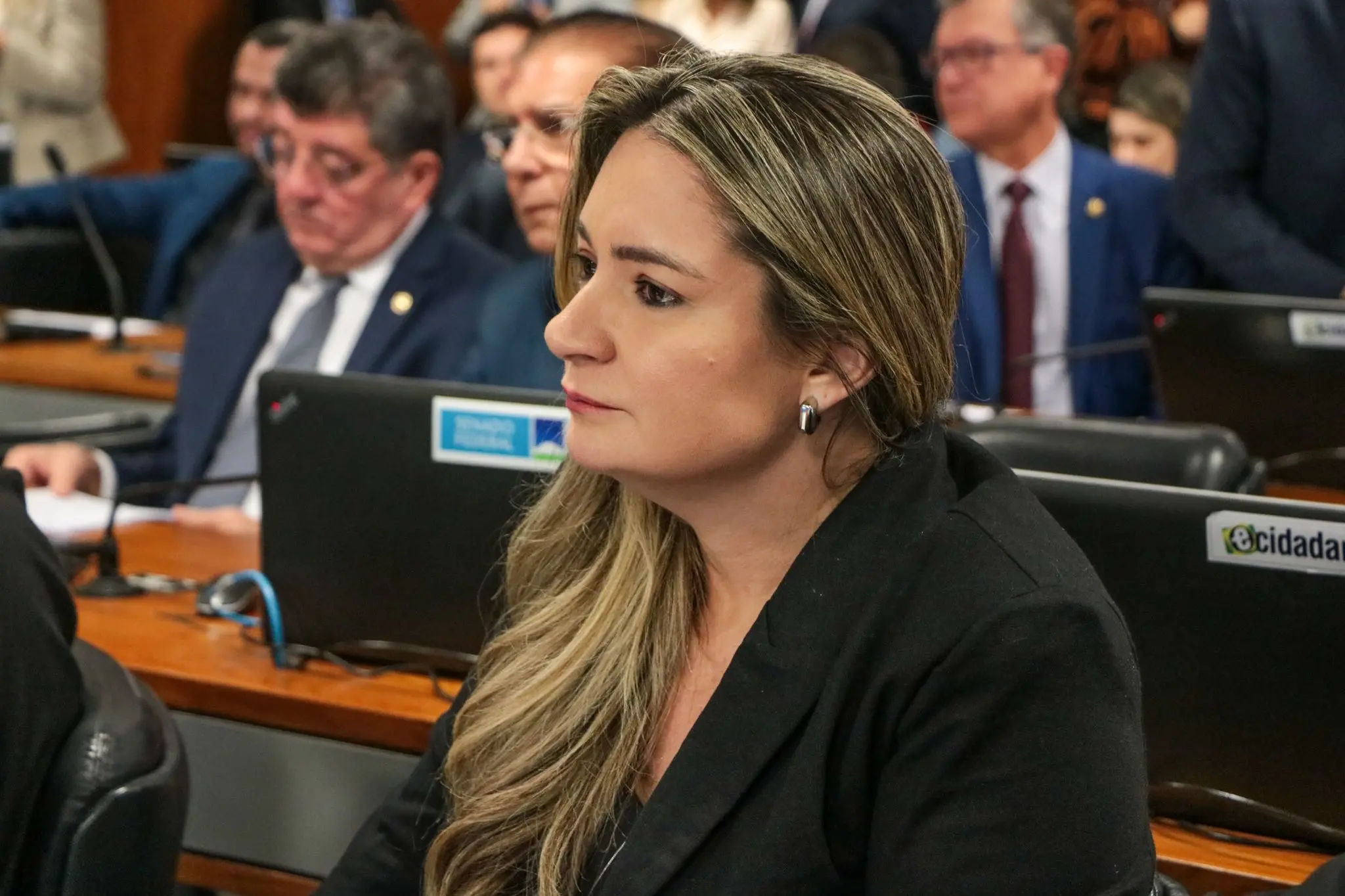 Imagem da notícia: Em sabatina de Zanin, Augusta Brito pergunta sobre violência contra mulher e defesa das instituições