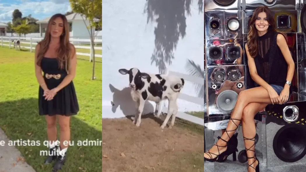 Imagem da notícia: Nicole Bahls batiza vaca como Camila Queiroz e atriz comenta nome