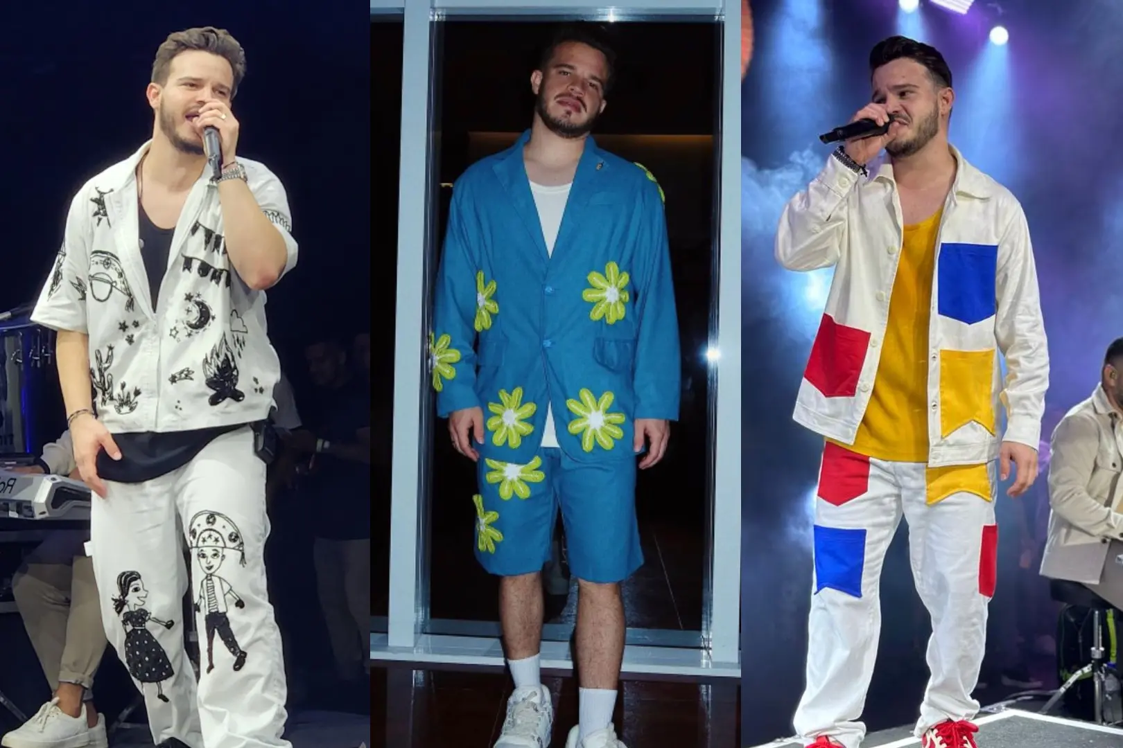 Cantor cearense esbanjou originalidade em em looks juninos