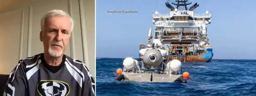 Imagem da notícia: Diretor de Titanic, James Cameron lamenta morte de amigo em submarino desaparecido