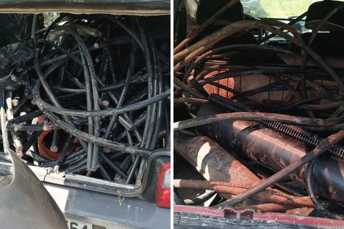 Imagem da notícia: Cinco suspeitos de furtar fios elétricos são flagrados, tentam subornar PMs e acabam presos