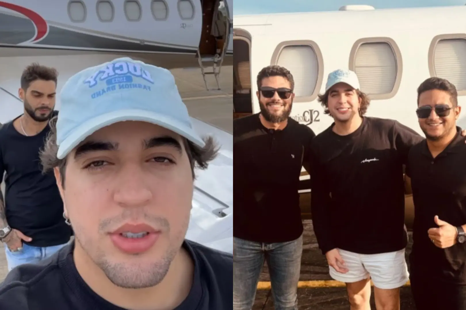 Imagem da notícia: Nattan pega carona com Henrique e Juliano após avião apresentar problema técnico na Bahia