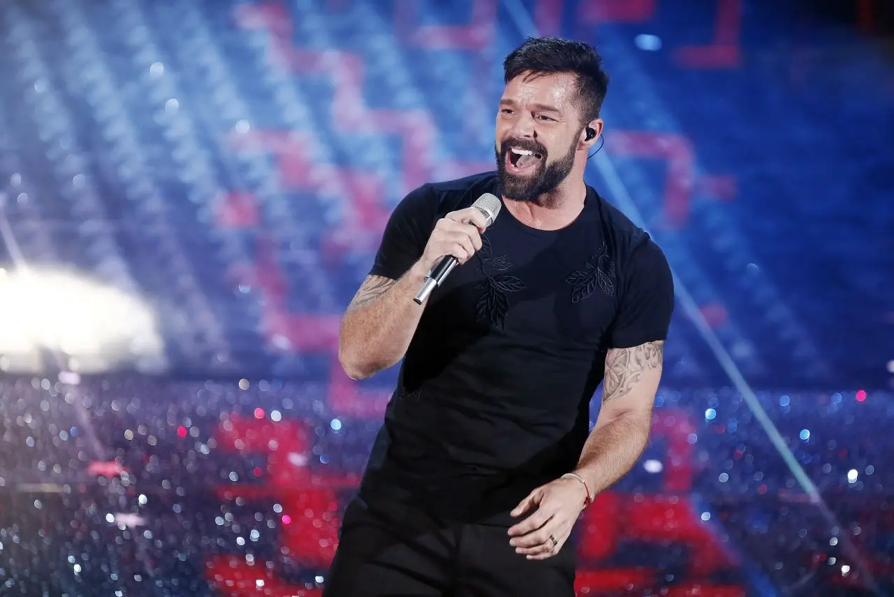 Imagem da notícia: Filhos gêmeos de Ricky Martin fazem rara aparição em show do pai; assista