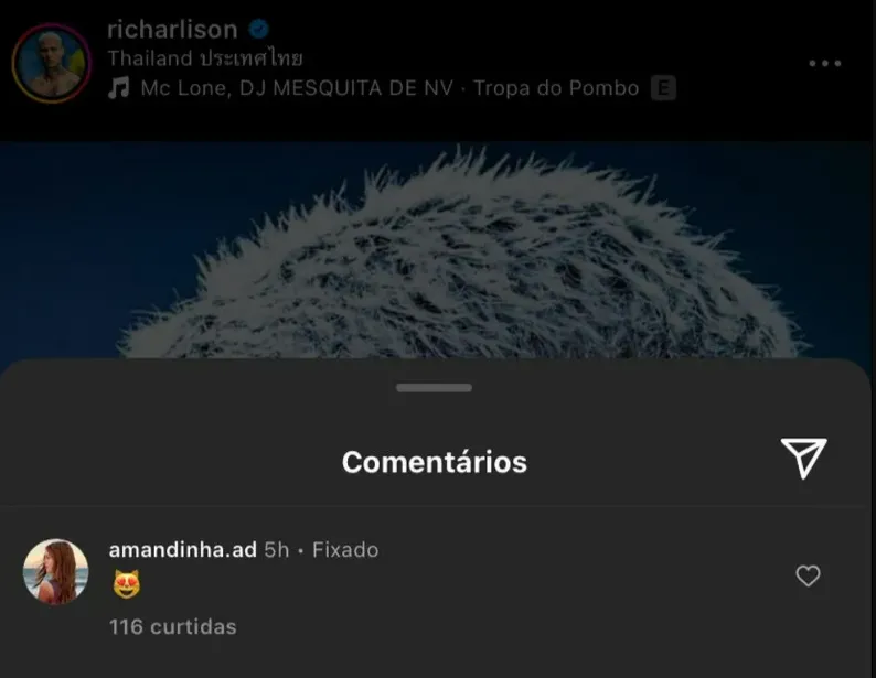 Comentários aumentaram os rumores de romance entre os dois