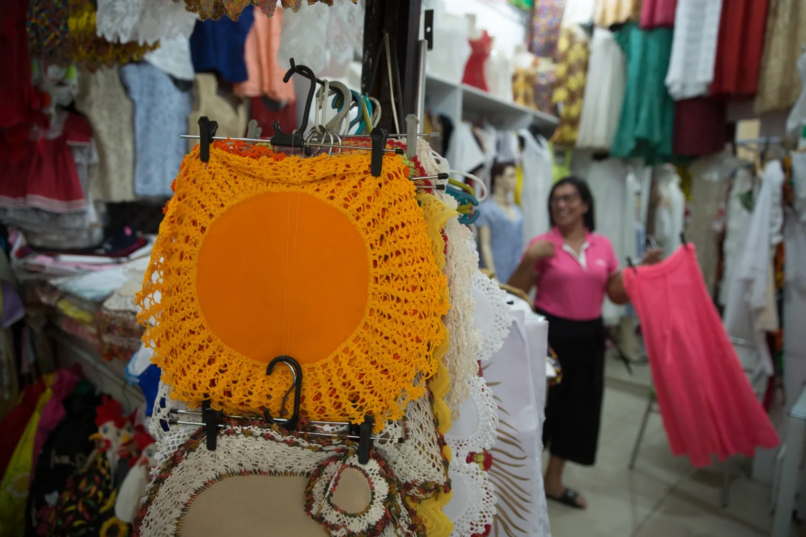 Produções são feitas de renda renascença, de crochê e outras técnicas