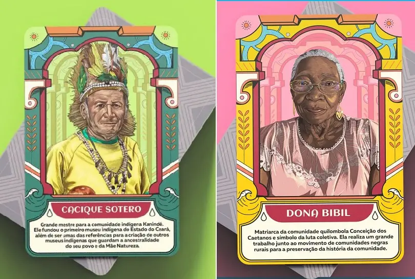 Imagem da notícia: Cearense cria jogo de cartas com 10 personalidades negras e indígenas do CE para ensino de História