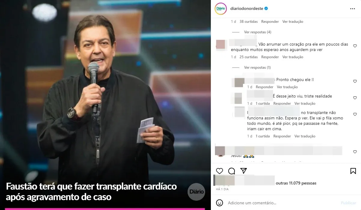 Notícias sobre o transplante do apresentador acompanham questionamentos sobre a logística do SUS