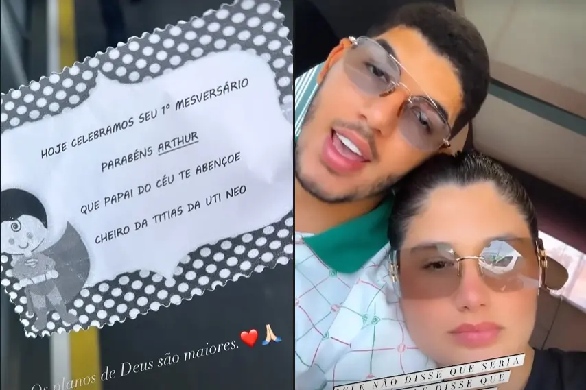 Imagem da notícia: Filho de Zé Vaqueiro completa um mês em UTI e mãe fala sobre estado de saúde 