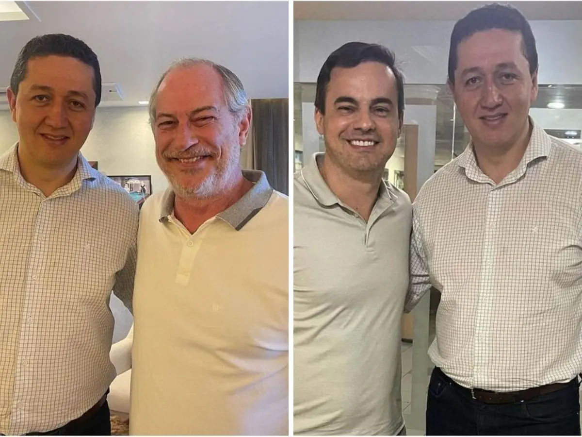 Imagem da notícia: Candidato à reeleição, prefeito de Juazeiro do Norte encontra Ciro e Wagner em visita a Fortaleza