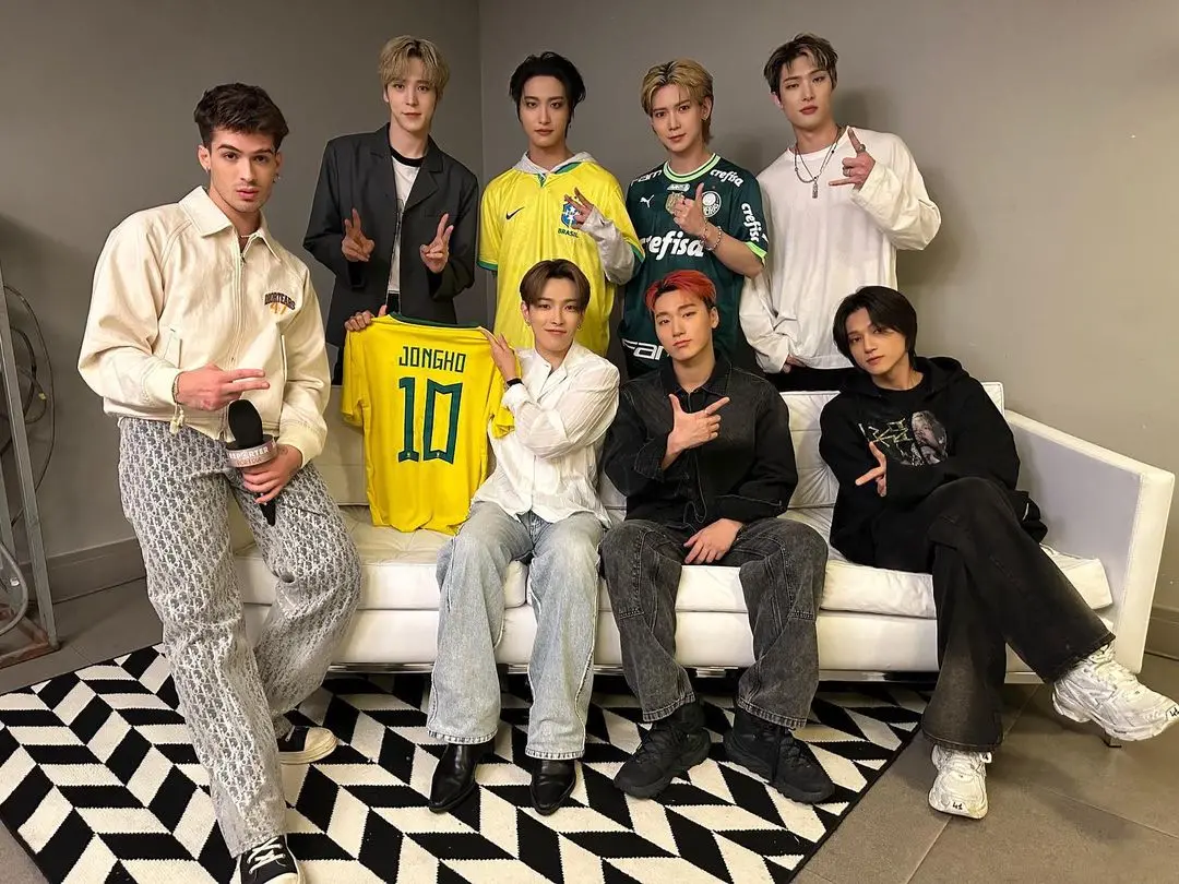 Imagem da notícia: João Guilherme vai ao show do Ateez com 'Fantástico' e entrevista astros sul-coreanos