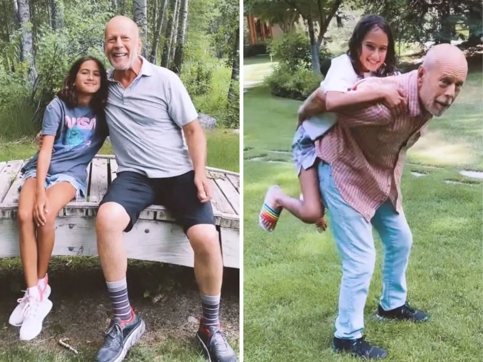 Imagem da notícia: Filha de 9 anos de Bruce Willis diz que o pai ainda 'arrasa', revela a esposa do ator
