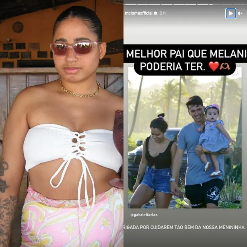 Imagem da notícia: MC Loma chama Zinho, marido de Mirella, de pai de sua filha: ‘melhor pai que Melanie poderia ter’