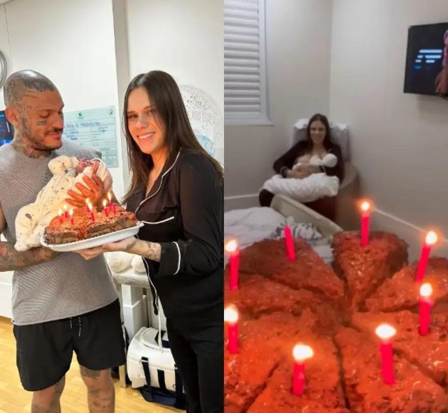 Imagem da notícia: Toguro celebra alta de hospital de namorada, Nara, após complicações no parto