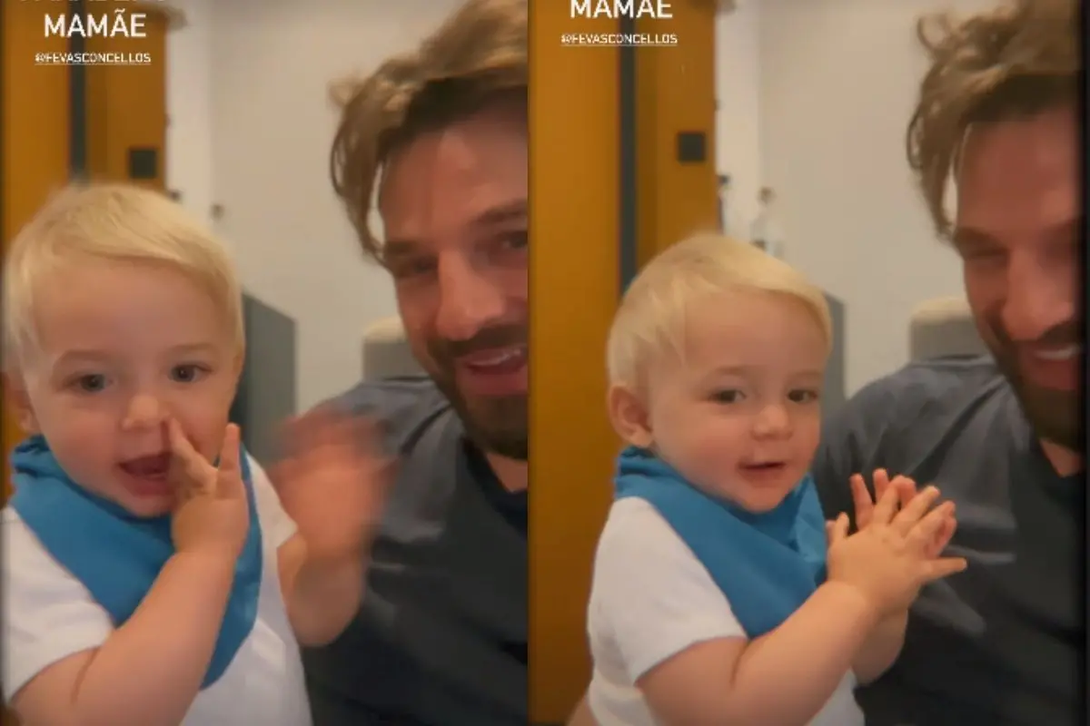 Imagem da notícia: Cássio Reis compartilha momento fofo do filho cantando parabéns para Fernanda Vasconcellos