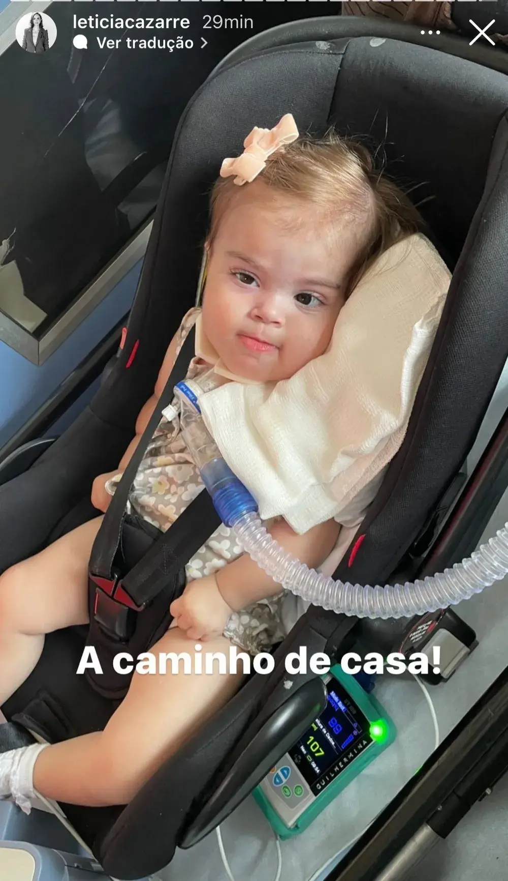 Imagem da notícia: Filha caçula de Juliano Cazarré tem alta de hospital
