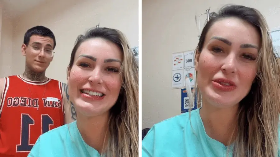 Imagem da notícia: Andressa Urach volta a ser internada com diagnóstico de infecção nos rins