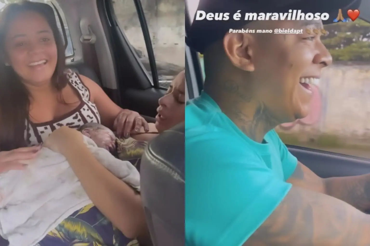 Imagem da notícia: Amiga de Aldair Playboy tem filho dentro do carro do cantor a caminho de hospital em Fortaleza