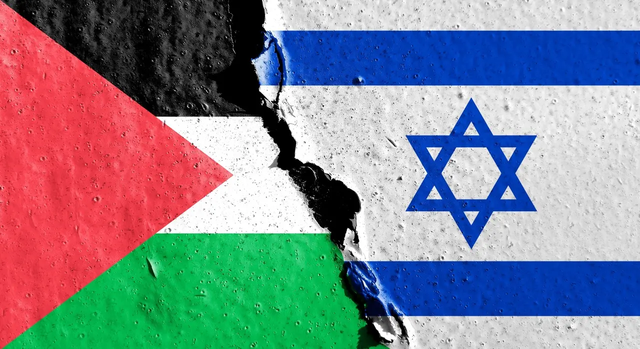 Bandeiras de Palestina e Israeel