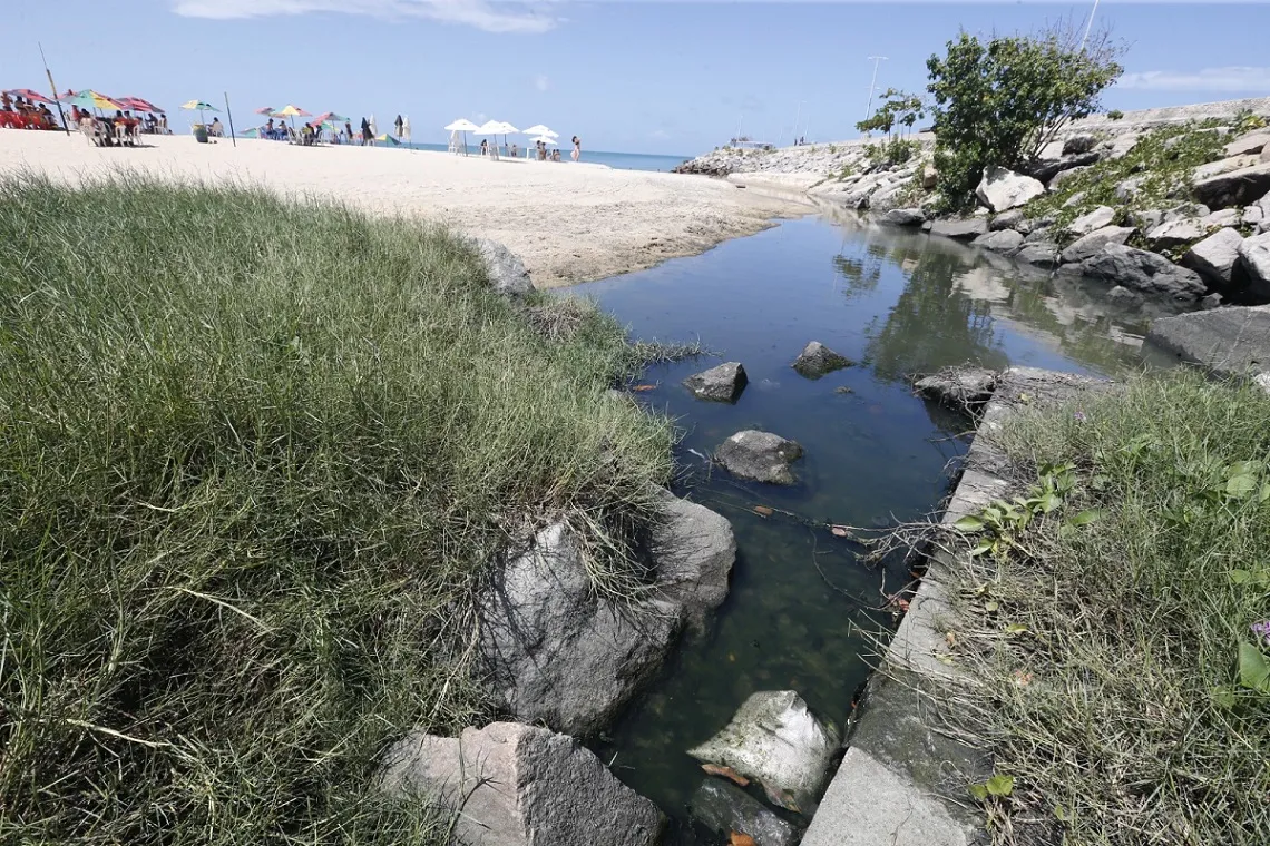 Prefeitura prometeu realizar uma operação de limpeza na orla na tarde desta sexta (3)