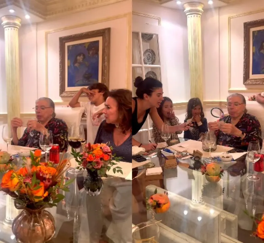Imagem da notícia: Patricia Abravanel mostra Silvio Santos comemorando Ação de Graças 