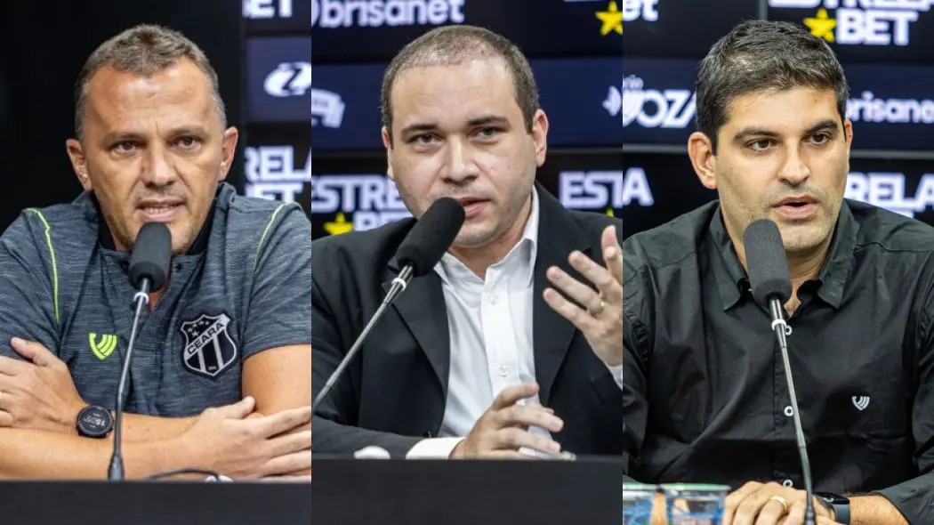 Imagem da notícia Ceará confirma permanência do trio do departamento de futebol e inicia planejamento para a Série B