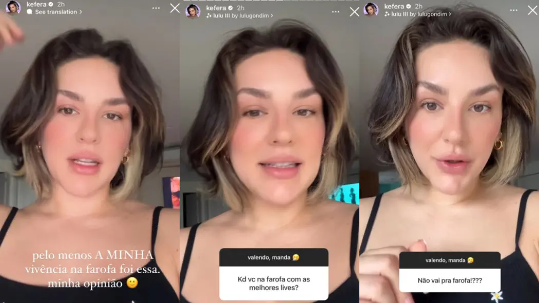 Imagem da notícia: Kéfera nega participação na Farofa da Gkay e comenta: 'me dá uma vergonha'