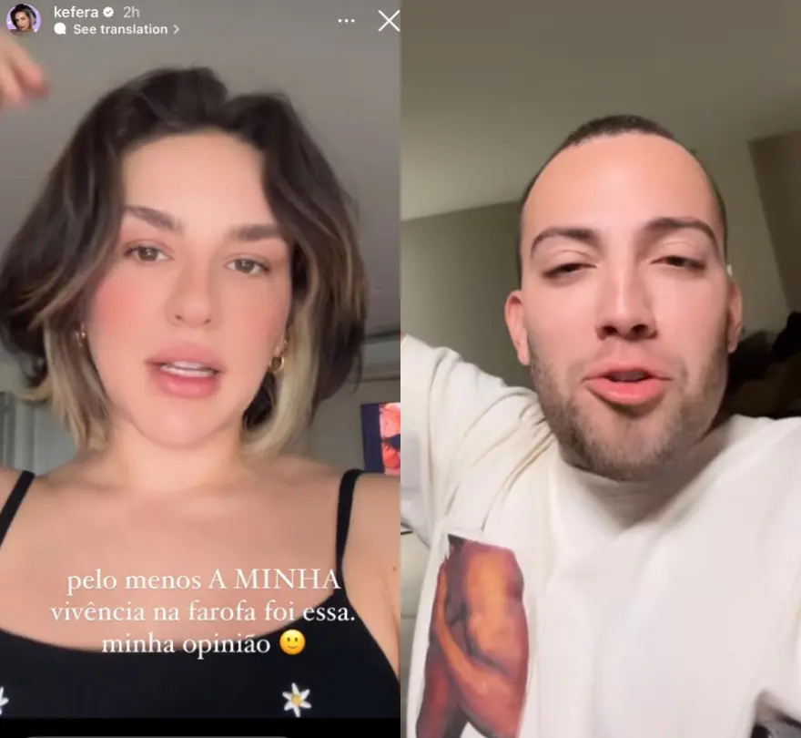 Imagem da notícia: Após Kéfera negar que iria a Farofa da Gkay, Lucas Rangel se posiciona 