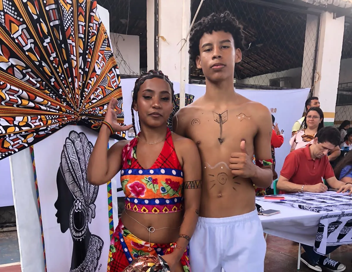 Uma das atividades do festival foi o desfile Beleza Negra, organizado pelos estudantes