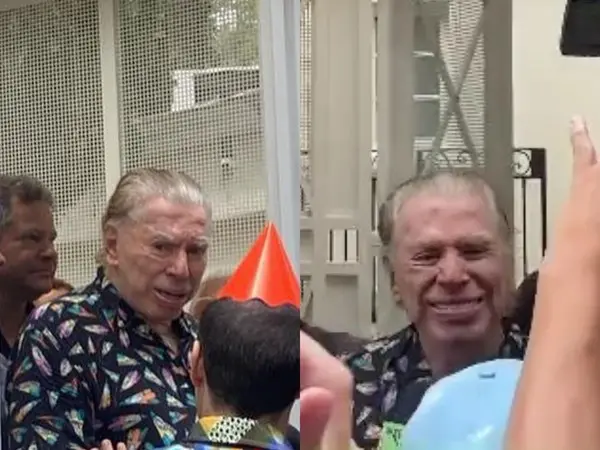 Imagem da notícia: Silvio Santos recebe fãs na porta de casa e faz rara aparição em aniversário de 93 anos 