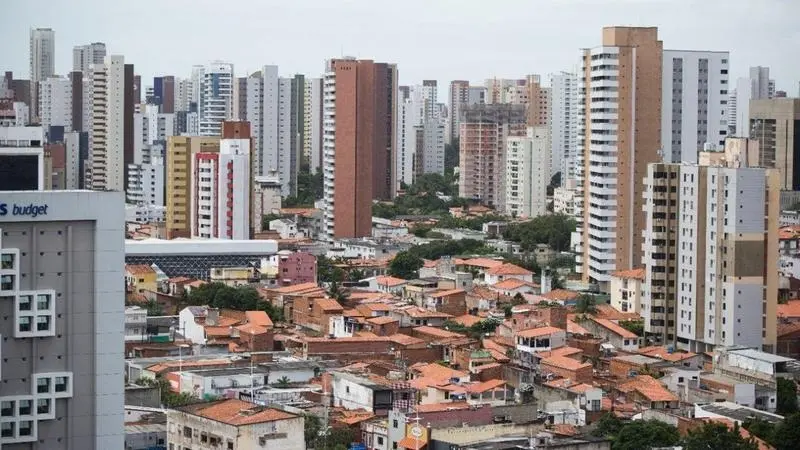 Vista de Fortaleza do alto de um edifício