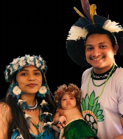 Janaína e Lucas quiseram homenagear as raízes de seus povos no sobrenome da filha