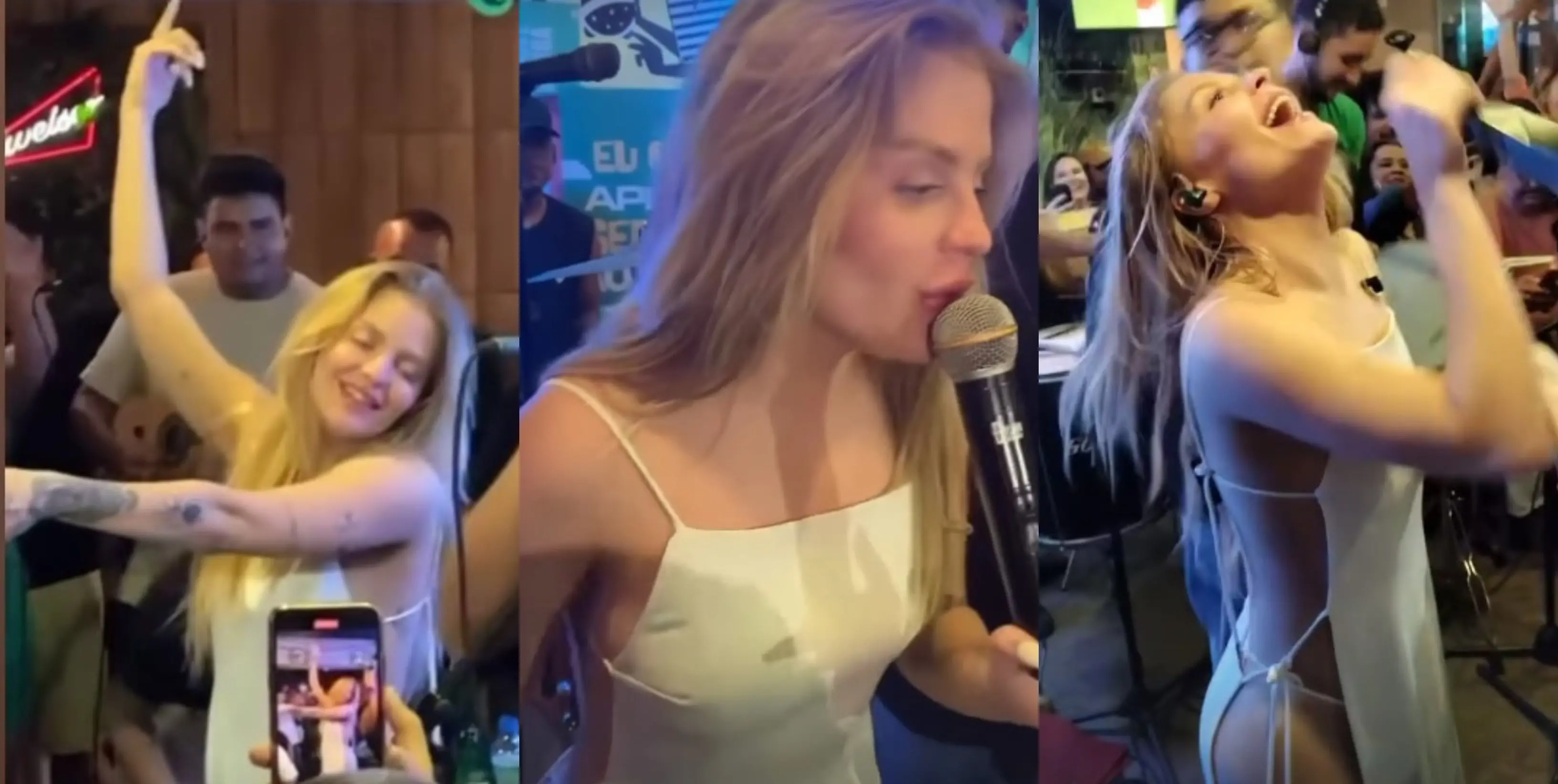 Imagem da notícia: Após cantar com Roberto Carlos, Luísa Sonza participa de show de pagode em bar do Meireles