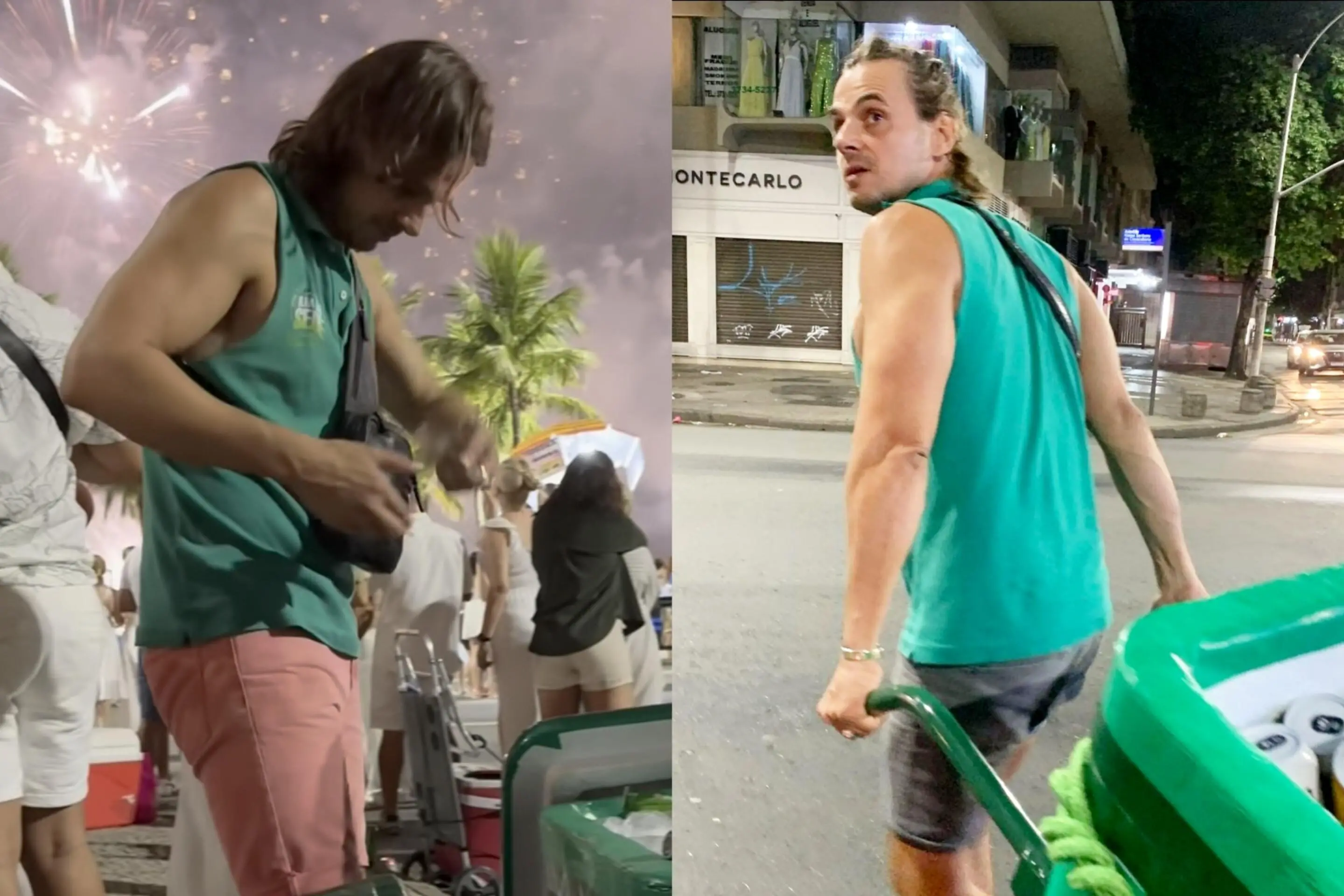 Imagem da notícia: Ex-galã da Globo, Daniel Erthal divulga trabalho como vendedor ambulante nas ruas do RJ
