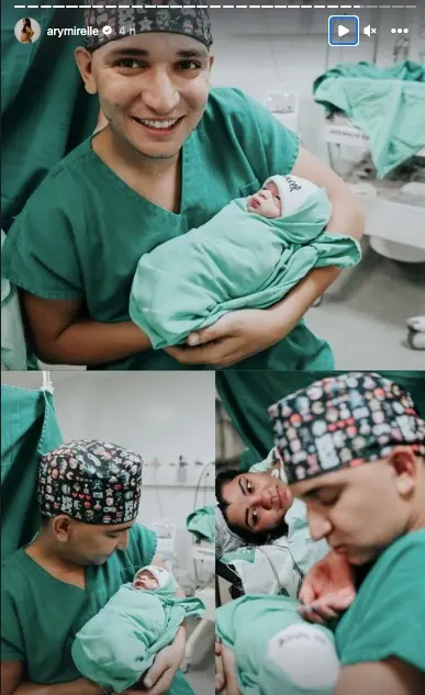 Imagem da notícia: Ary Mirelle mostra fotos do parto do 1º filho com João Gomes
