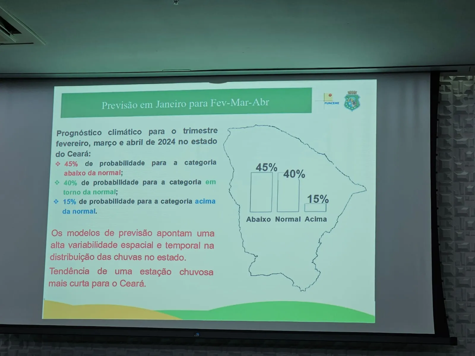 Funceme divulgou prognóstico em coletiva, nesta sexta-feira (19)