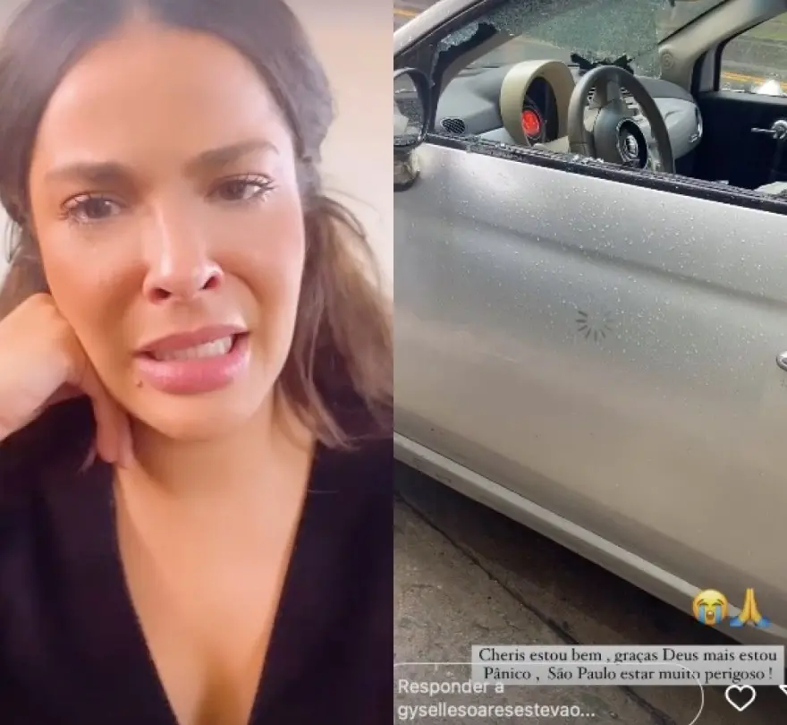 Imagem da notícia: Ex-BBB Gyselle Soares sofre assalto de homem armado: 'Disse que ia me matar'