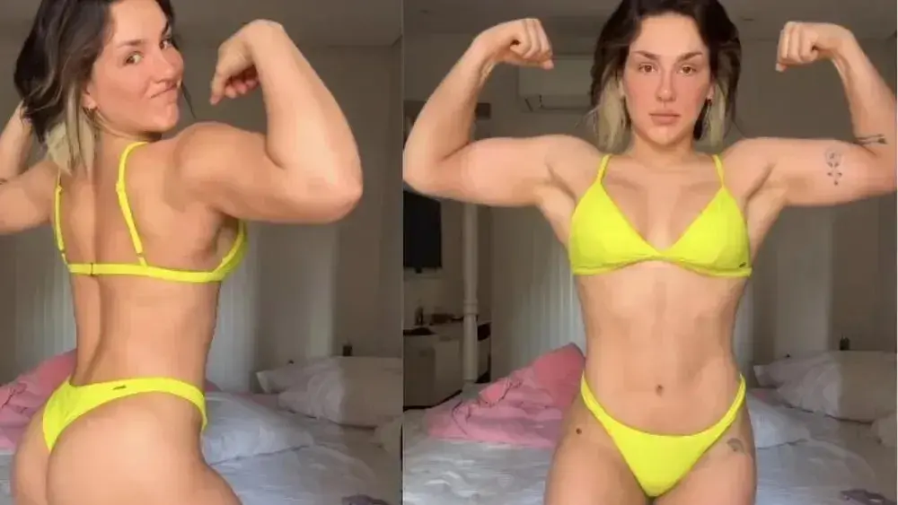 Imagem da notícia: Kéfera é aconselhada a parar de treinar braços: 'Virei uma geladeira'