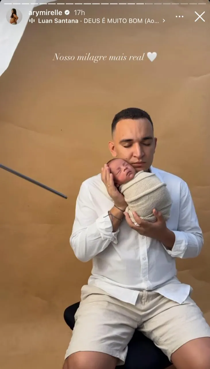 Jorge é o primeiro filho do cantor João Gomes com a influenciadora Ary Mirelle