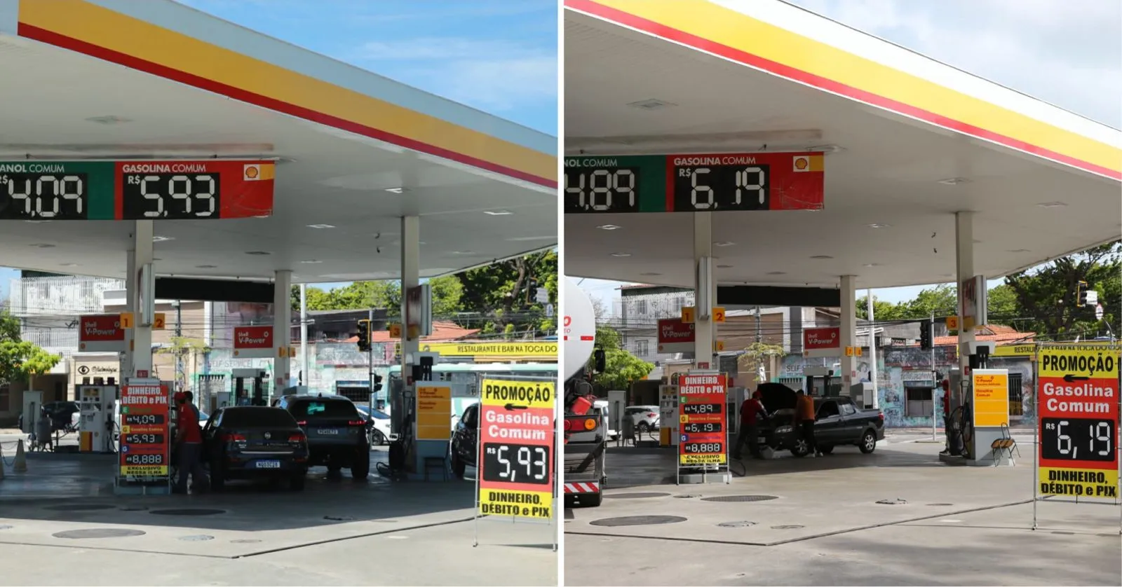 Posto localizado no cruzamento entre a Av. Treze de Maio e a R. Marechal Deodoro