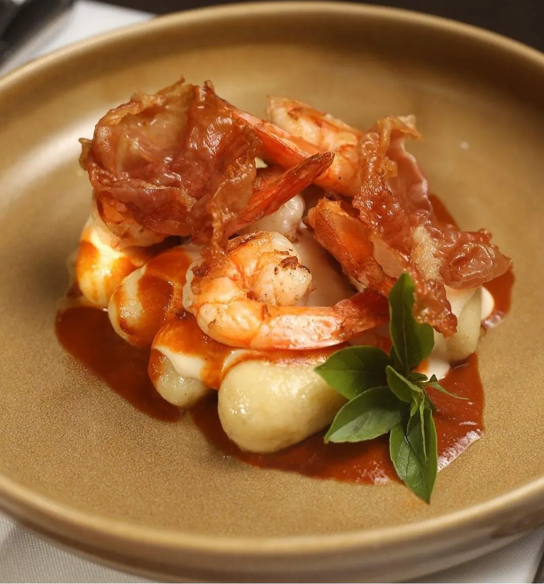 Gnocchettoni ai Gamberi, do Doc Trattoria & Wine Bar, é uma das opções de nhoque servidas em Fortaleza