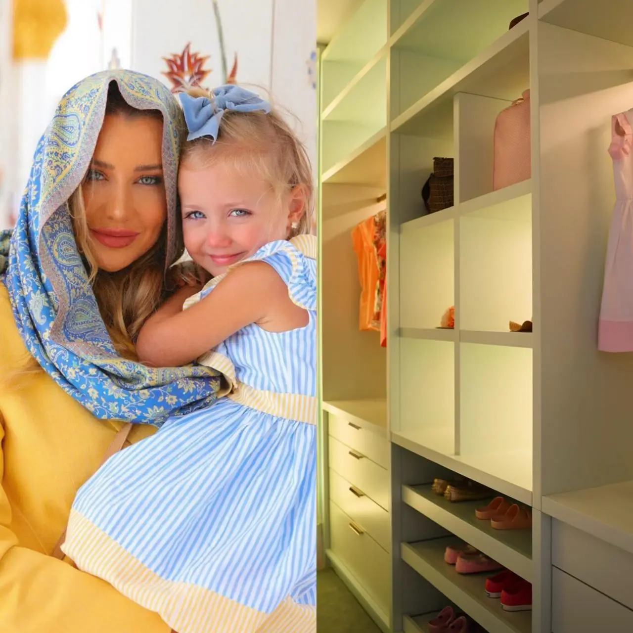 Imagem da notícia: Filha caçula de Roberto Justus tem quarto com closet e mesa de maquiagem