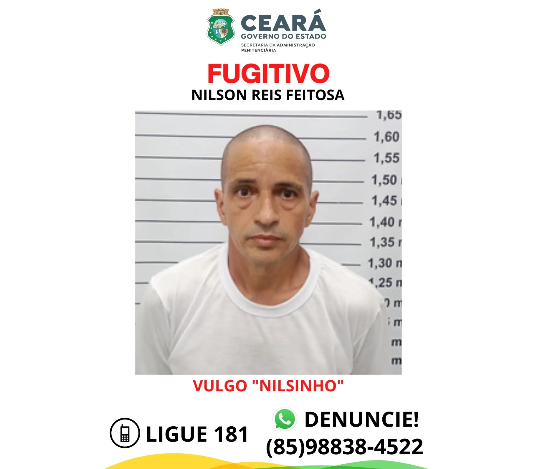 Nilson Reis Feitosa, conhecido como 'Nilsinho', já respondeu no Ceará a processos criminais por lesão corporal e roubo