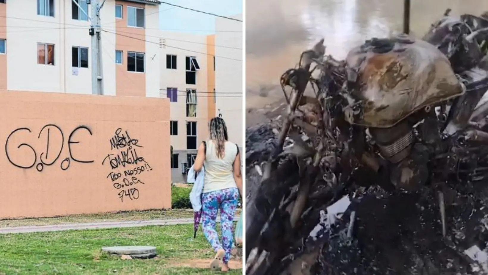 Imagem da notícia: Veículos são incendiados em residencial no Jangurussu