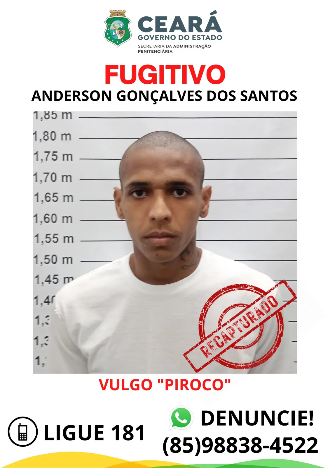Imagem da notícia: Guarda Municipal do Eusébio captura segundo fugitivo de Itaitinga; 5 seguem foragidos 