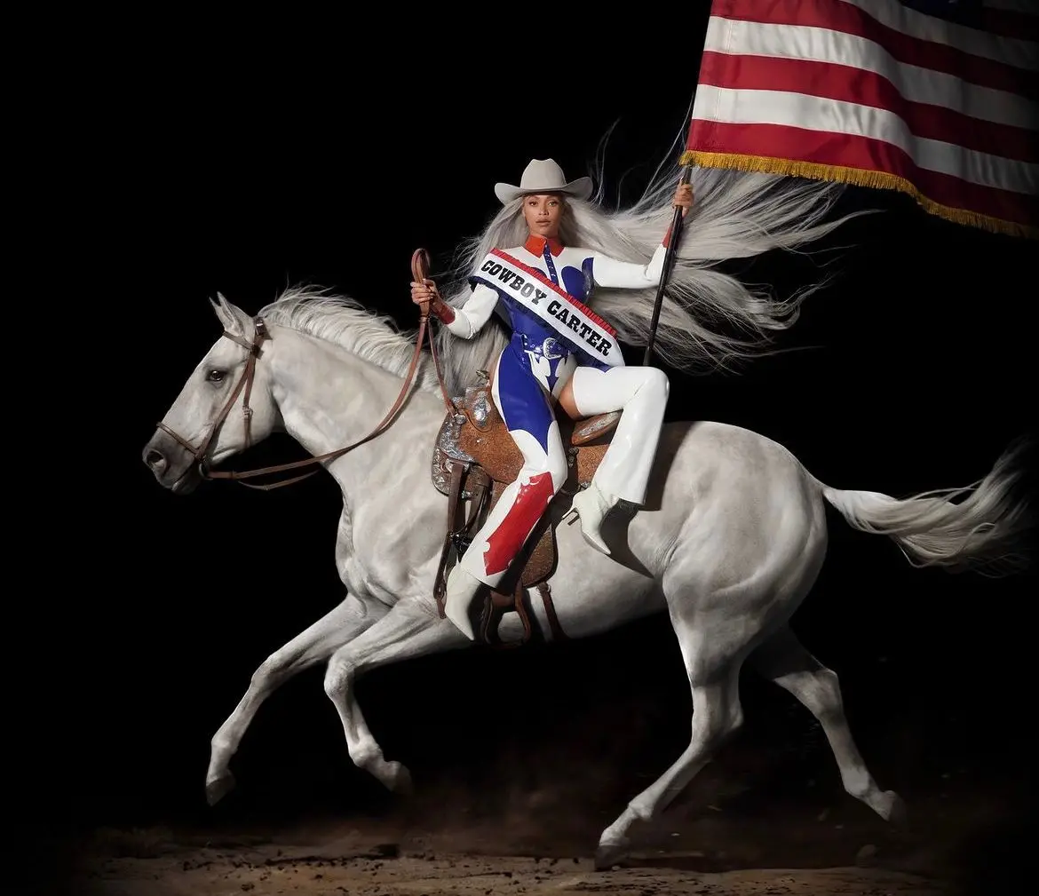 Imagem da notícia: Beyoncé revela capa do álbum 'Cowboy Carter' e fala sobre críticas: 'Resultado de me desafiar'