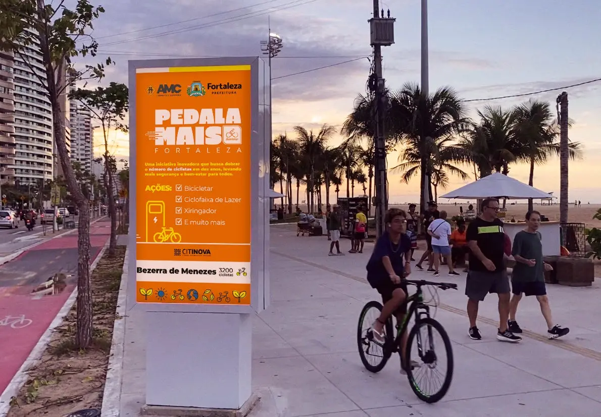 Imagem da notícia: 5 avenidas de Fortaleza ganham monitoramento de ciclistas em tempo real; veja mais movimentadas